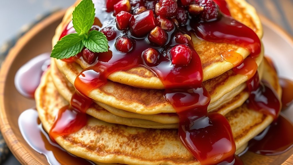 pancake assembly and garnishing