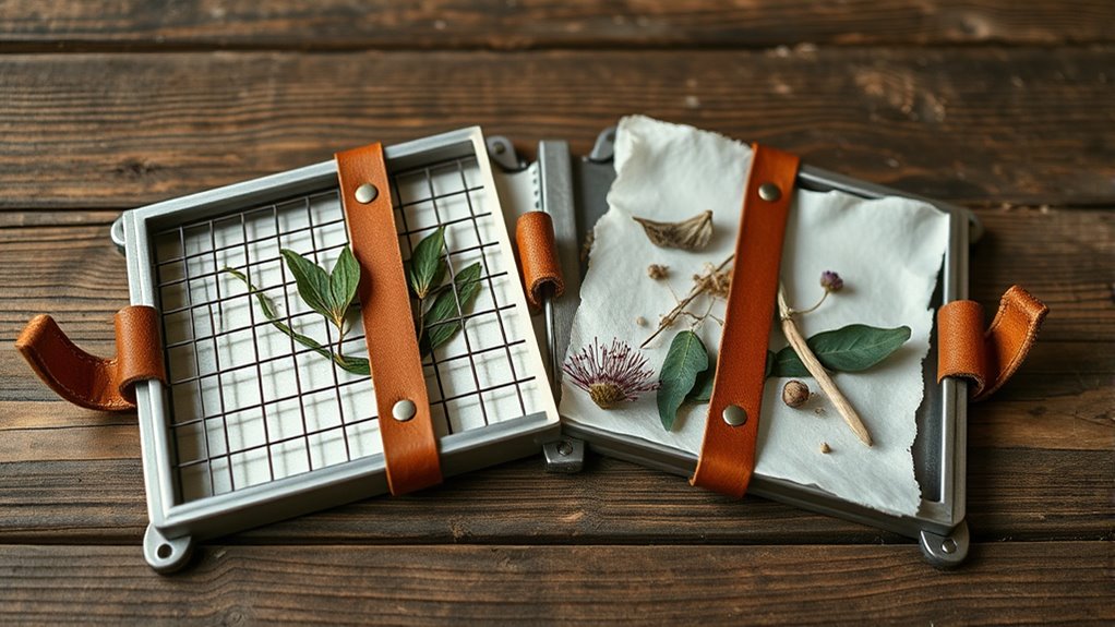 portable collapsible plant press