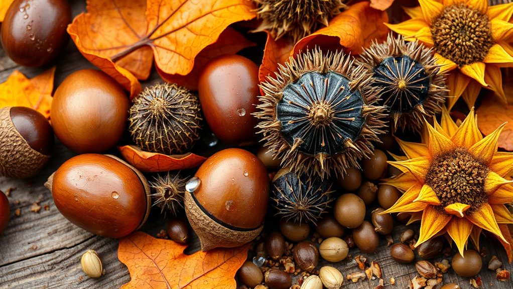 seasonal autumn nut collection