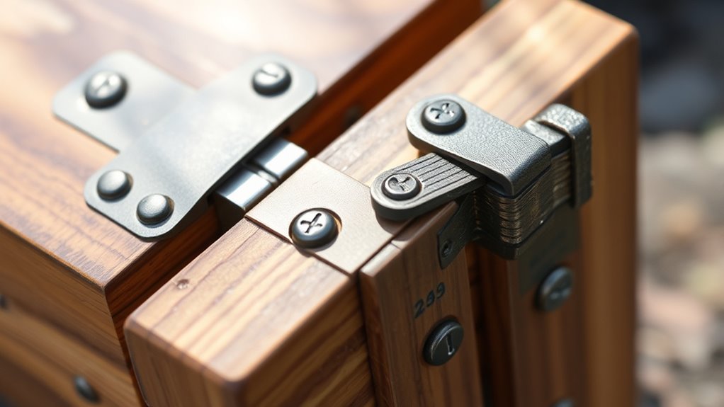 secure hinges and fasteners