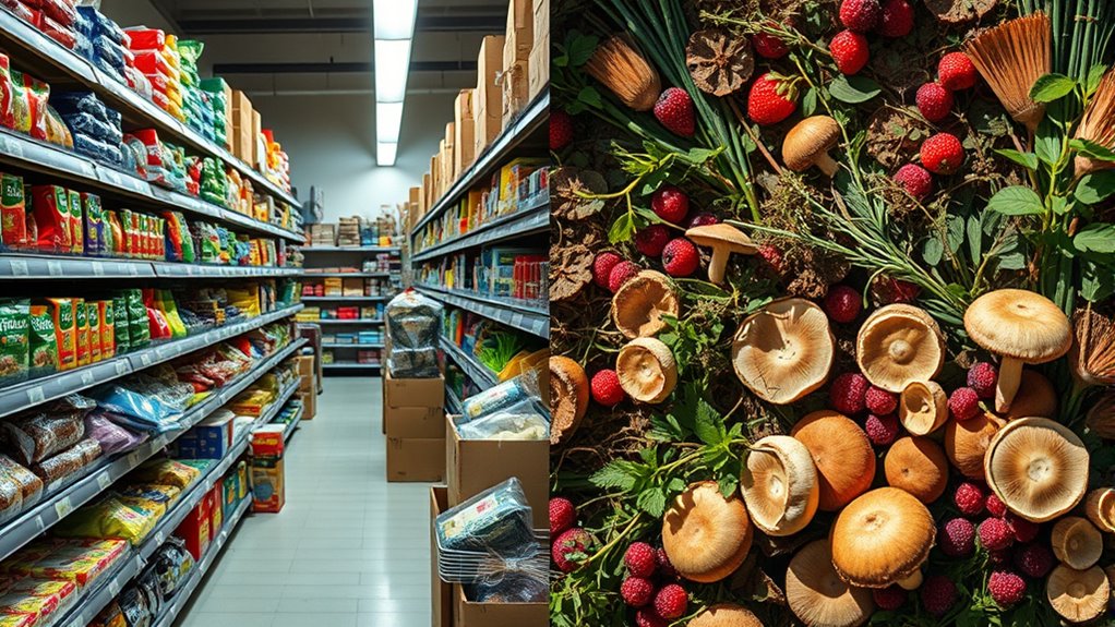 store bought versus foraged emissions