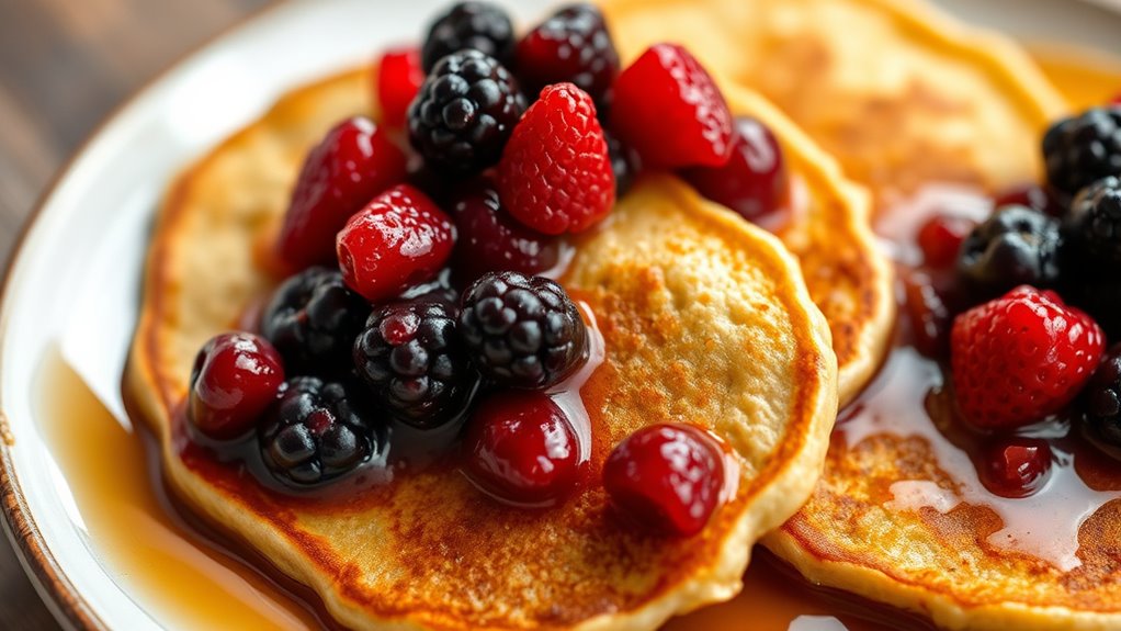 sweet acorn pancake topping