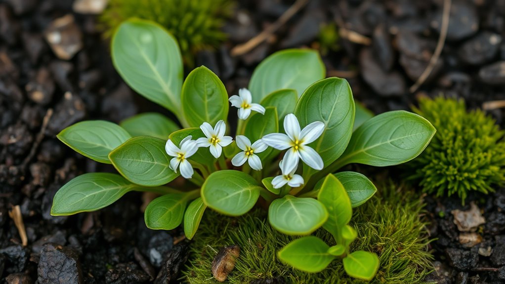 tender spoon shaped wild spinach