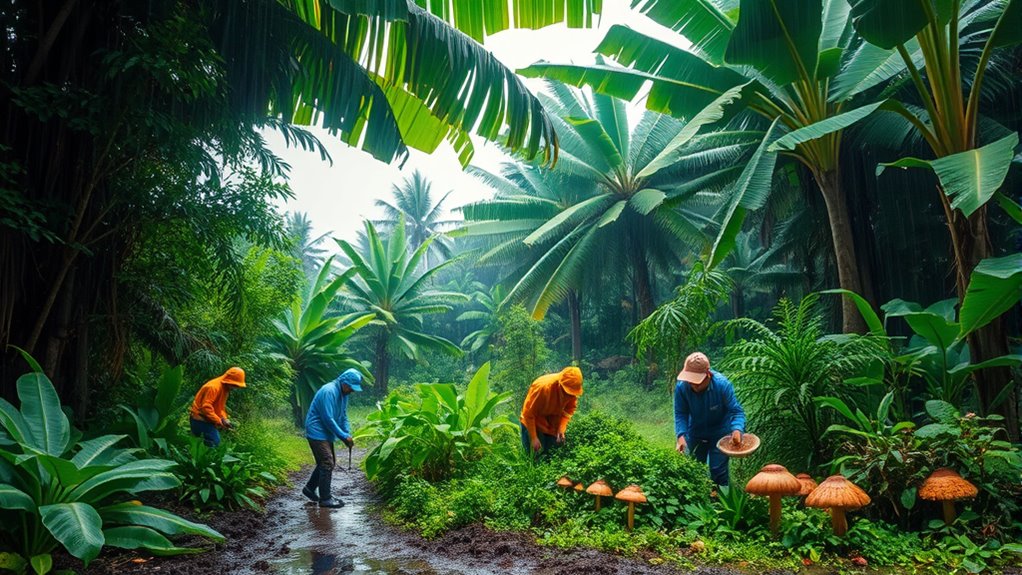 tropical monsoon foraging activities