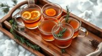 winter pine needle tea variations