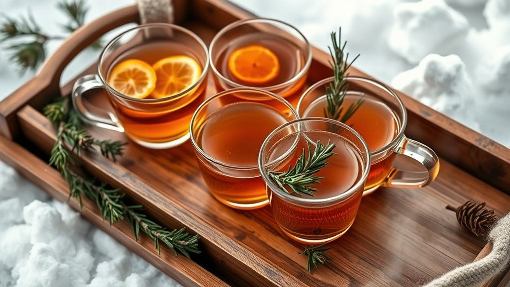 winter pine needle tea variations