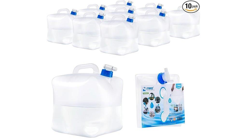 10 pack collapsible water jugs