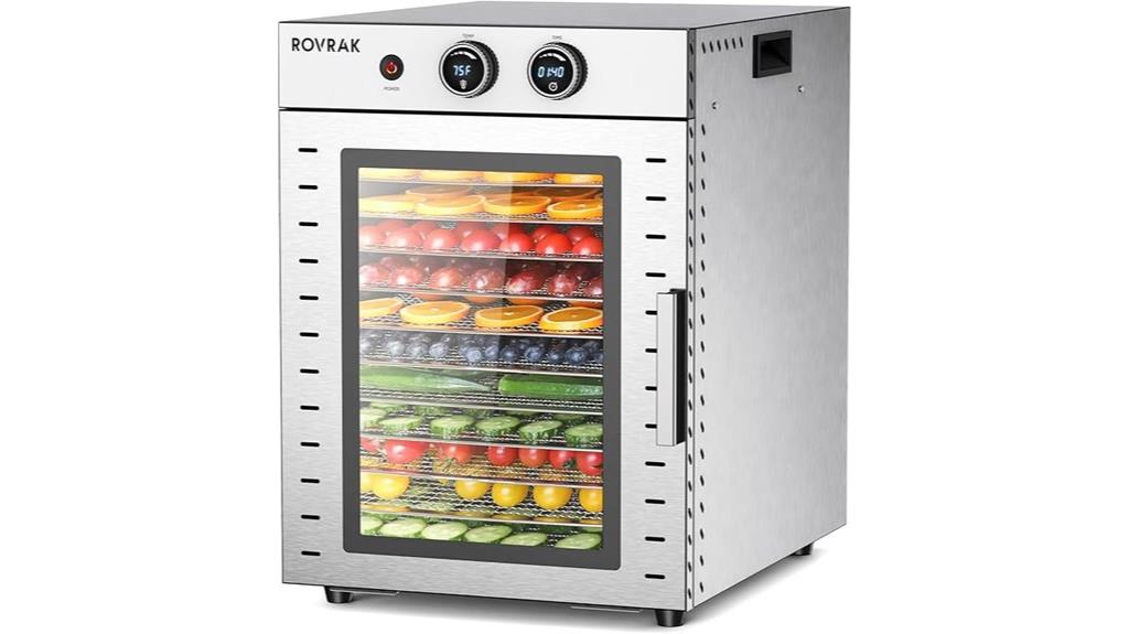 12 tray stainless steel dehydrator