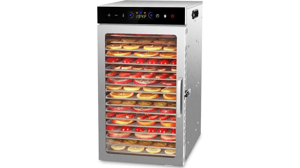 18 tray touch food dehydrator