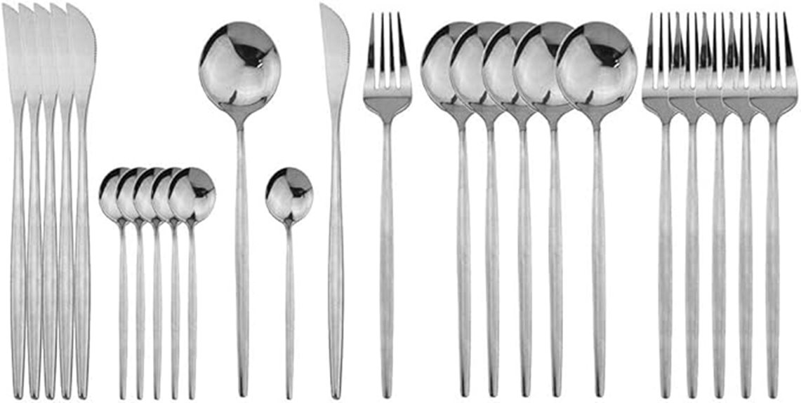 24 piece stainless flatware