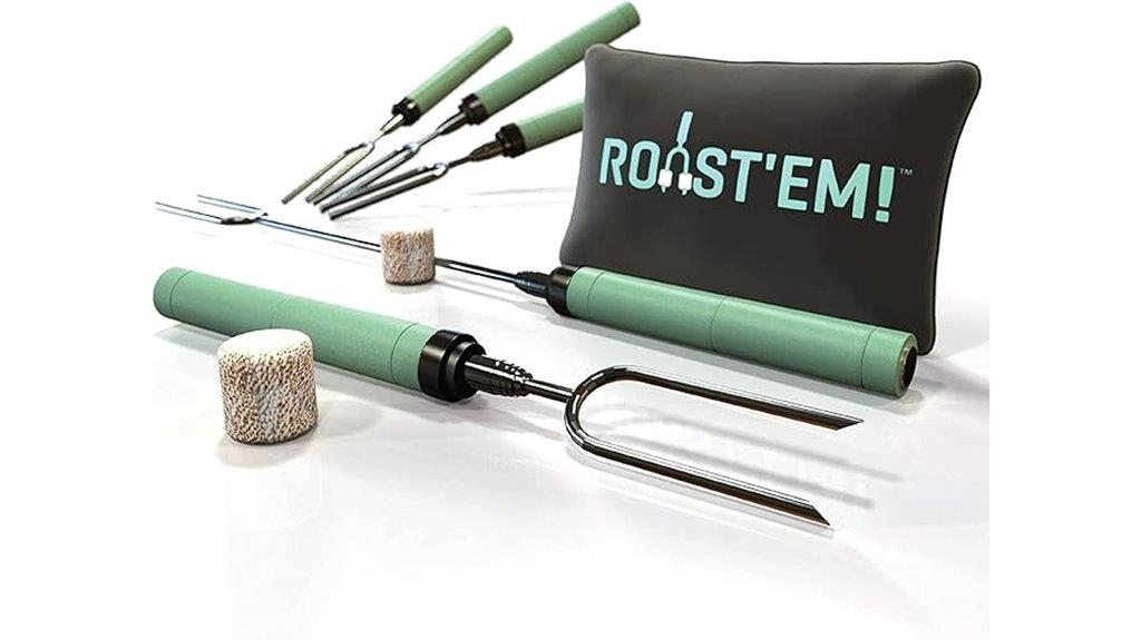 adjustable campfire roasting sticks