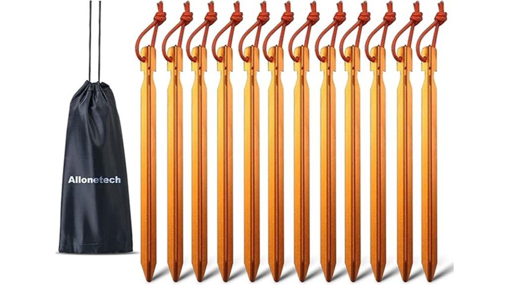 aluminum tent stakes pack