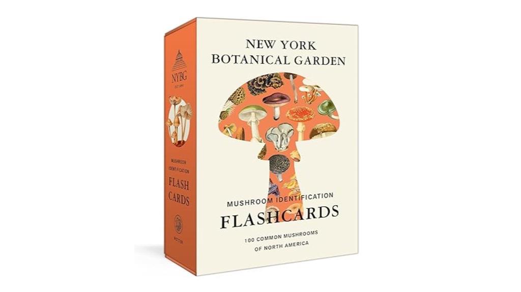 botanical mushroom identification flashcards
