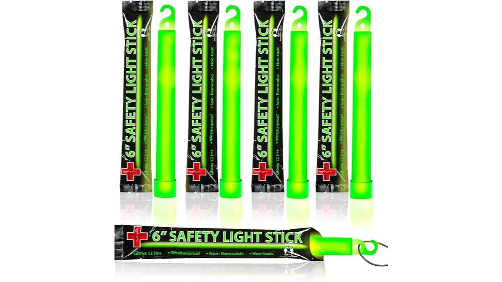bright green glow sticks