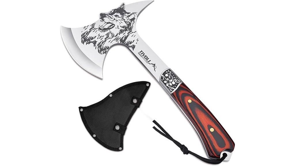 camping axe with sheath