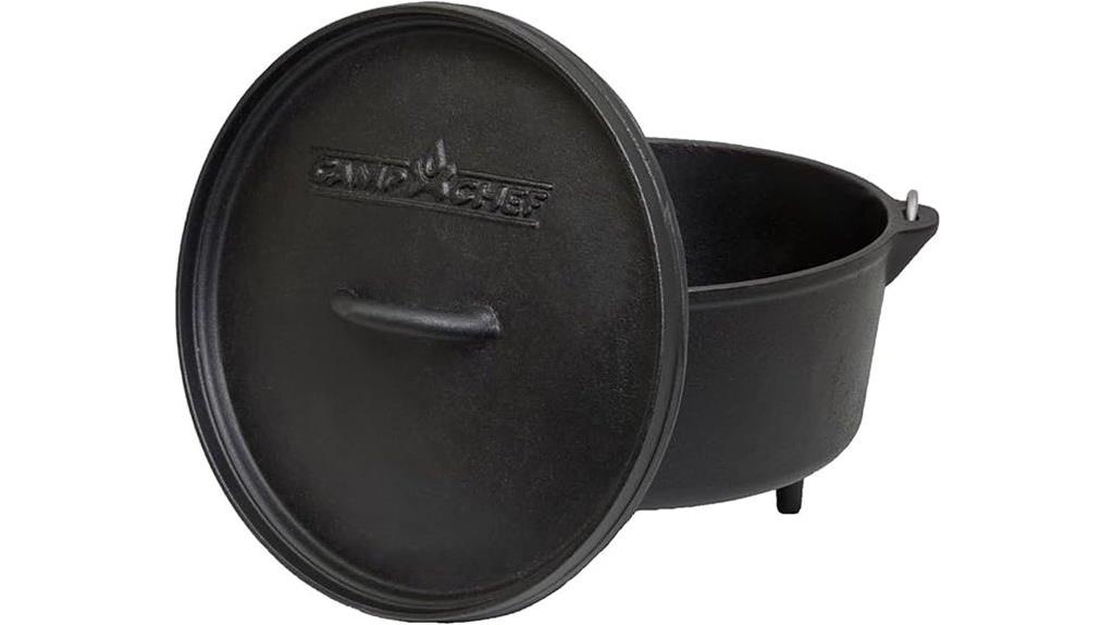 cast iron 10 quart dutch oven