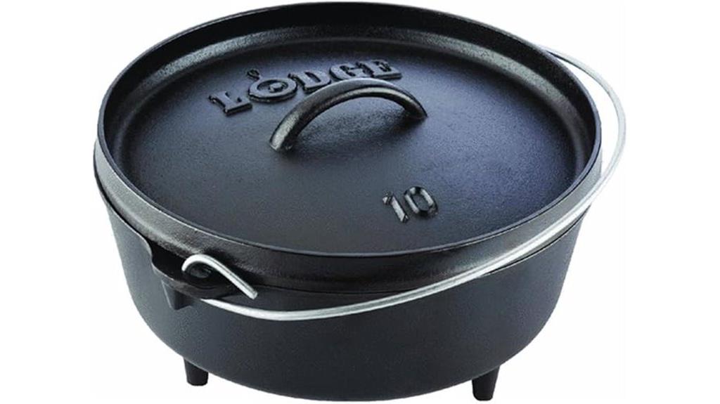 cast iron 4 quart dutch oven
