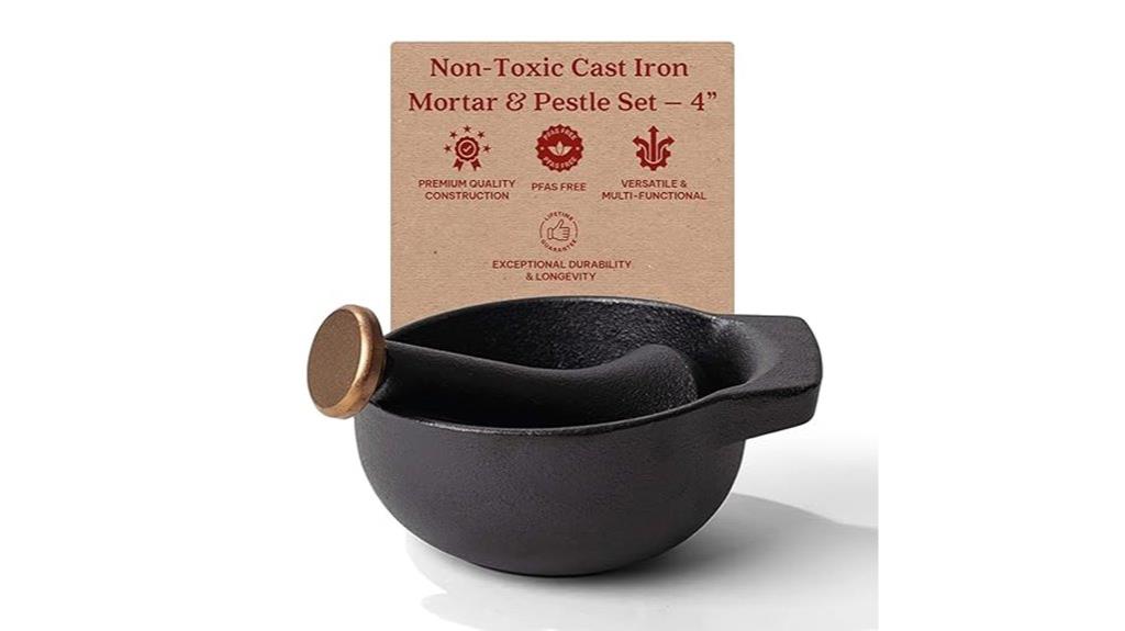cast iron mortar pestle set