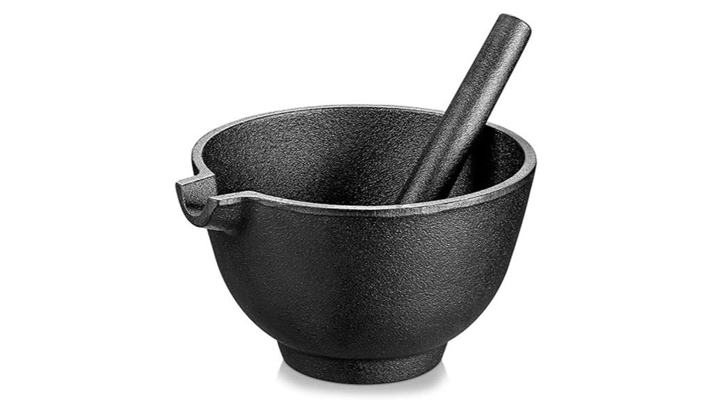 cast iron mortar pestle set