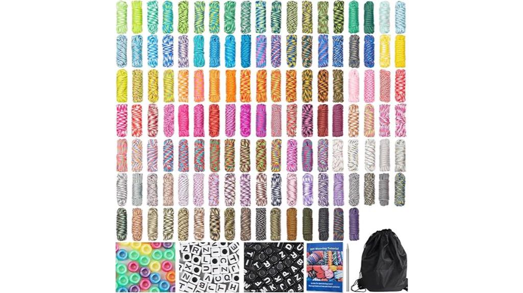 colorful paracord kit
