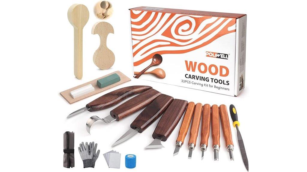 complete 22 tool carving set