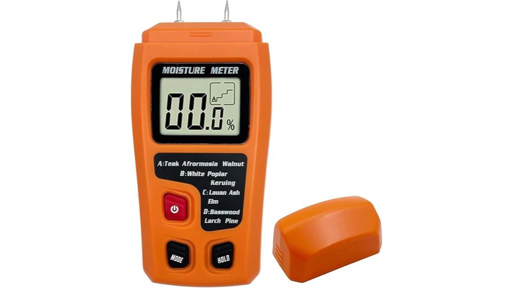digital moisture meter display