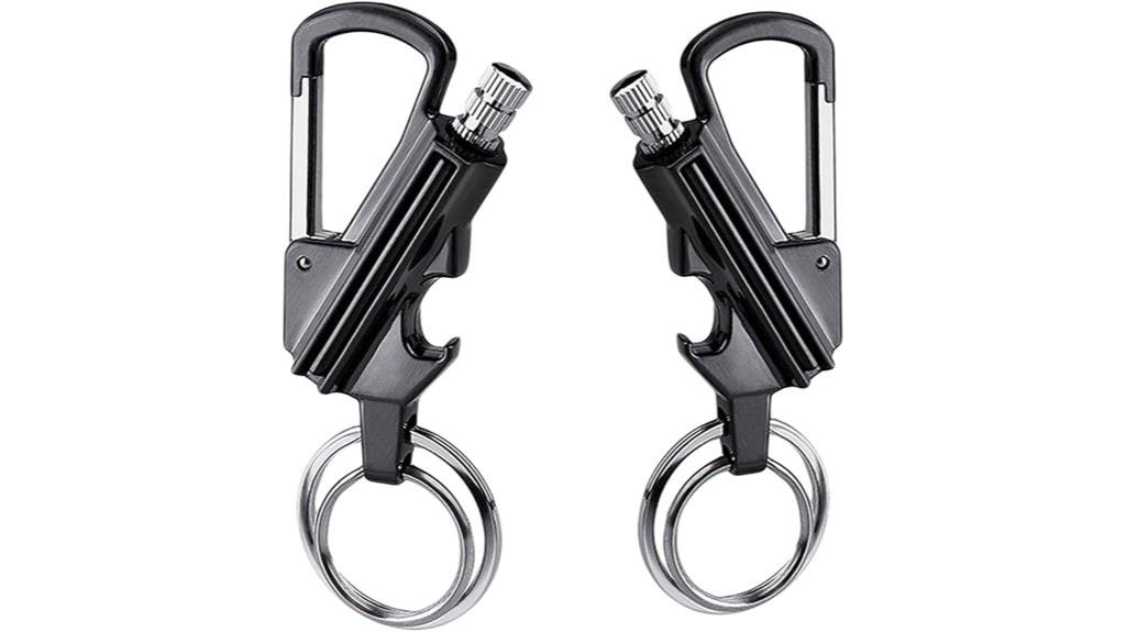 dual keychain bottle openers