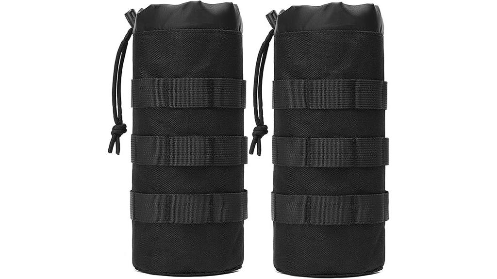 dual nylon water bottle pouches