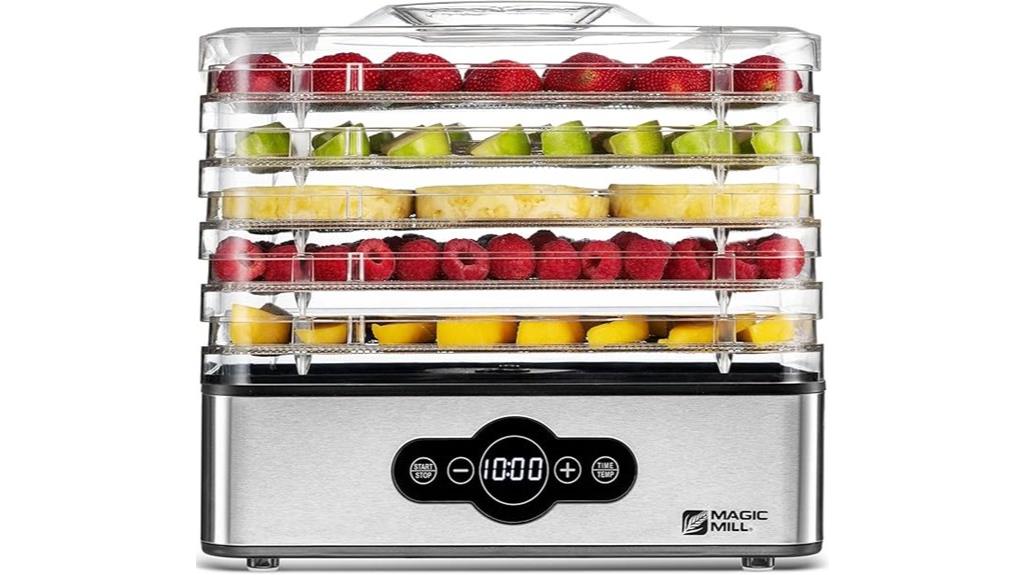 electric food dehydrator with digital controls