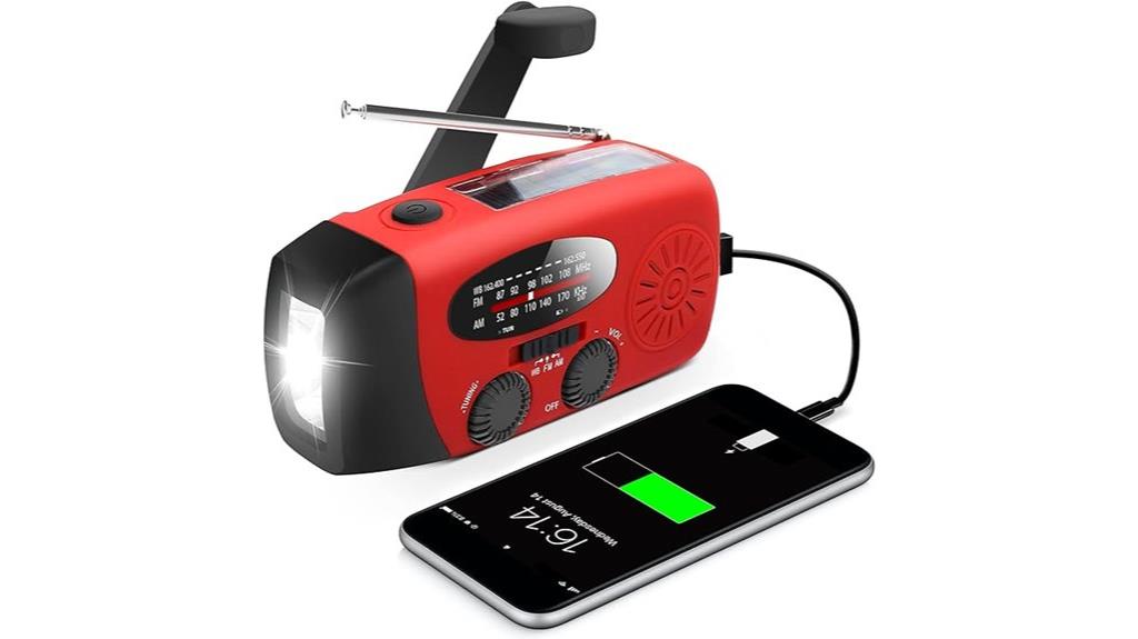emergency radio with flashlight
