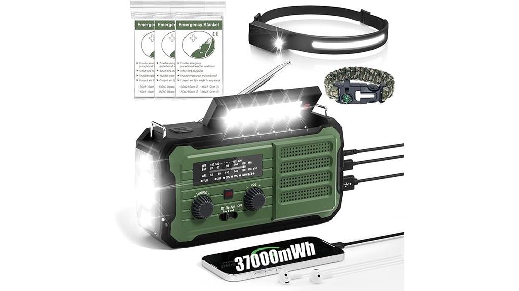 emergency solar hand crank radio