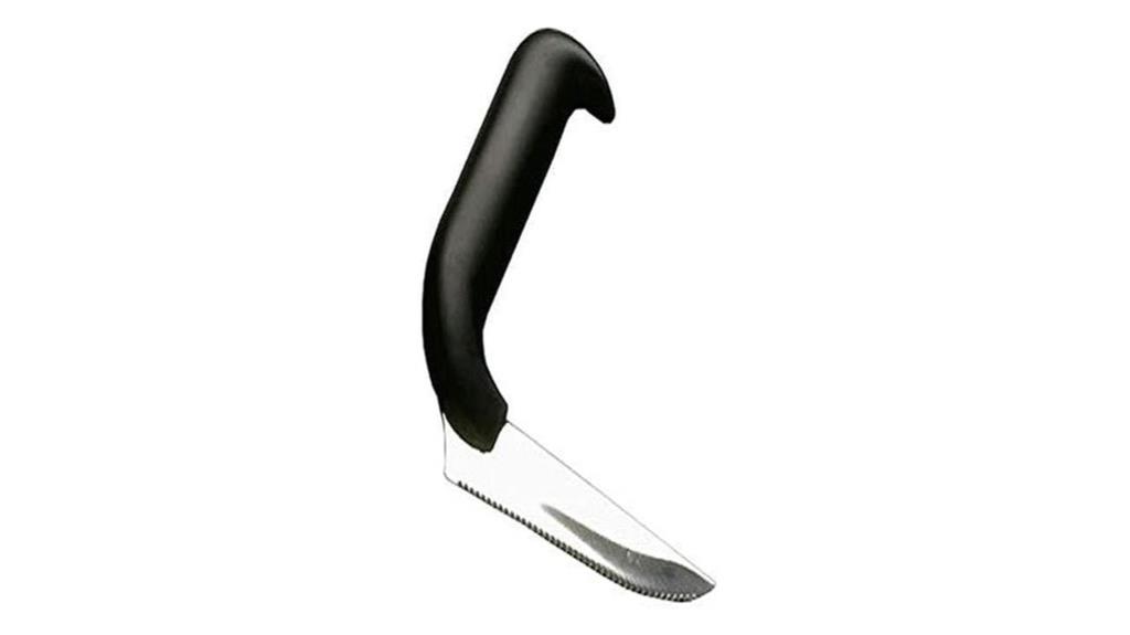 ergonomic angled carving knife