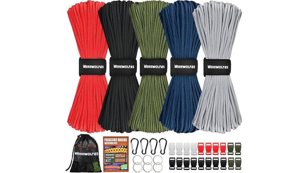 five color paracord kits