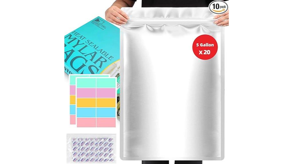 five gallon mylar bags
