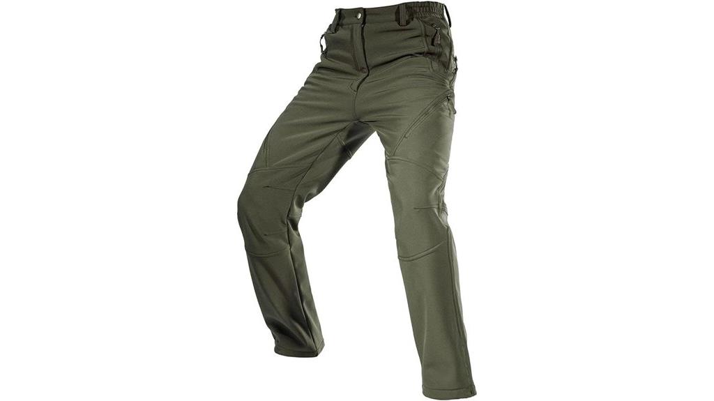 fleece lined cargo hiking pants