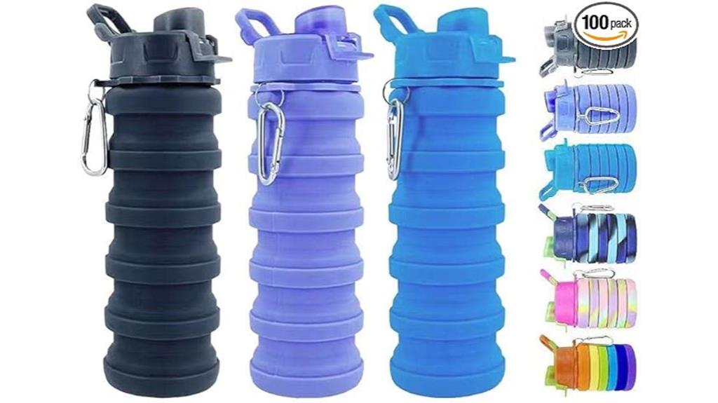 flexible silicone water bottles