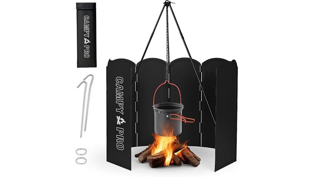 foldable 8 panel wind blocker