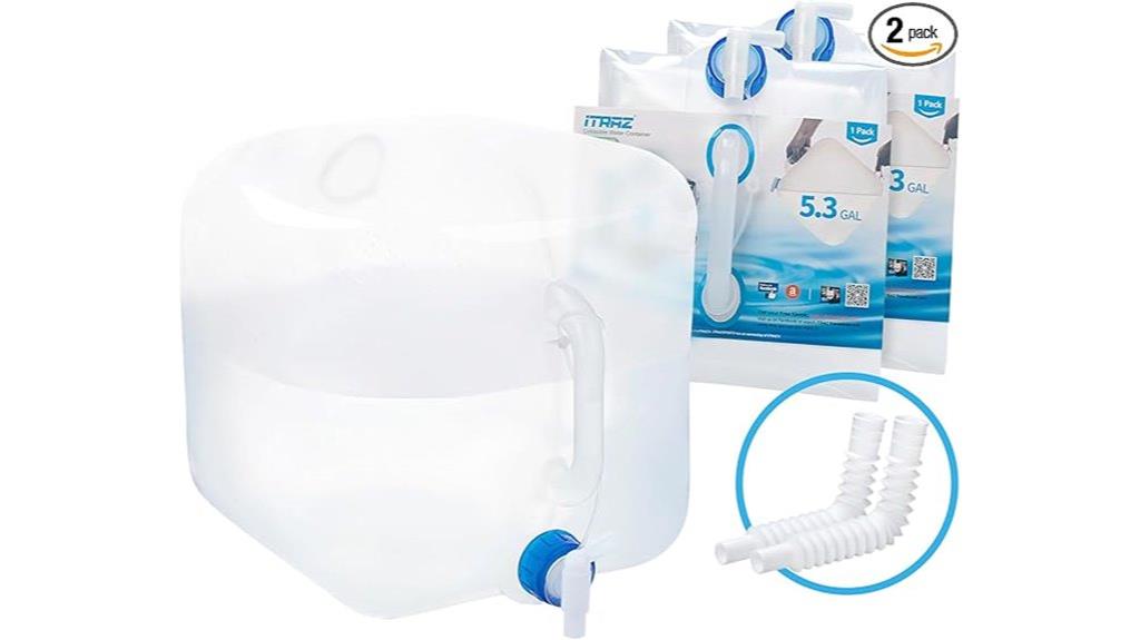 foldable bpa free water jug