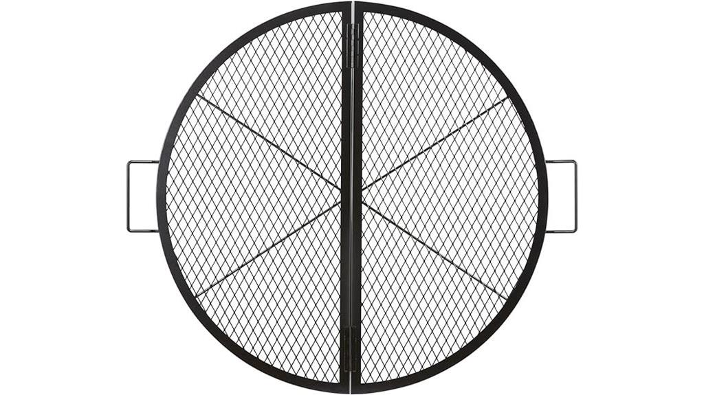 foldable round fire pit grate