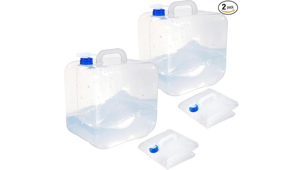 foldable water jug with spigot