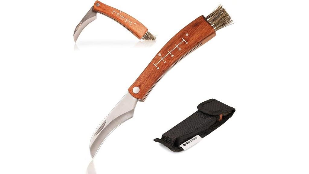 folding mushroom foraging knife