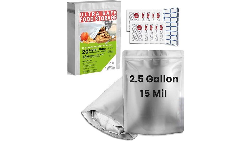 food storage bags with absorbers