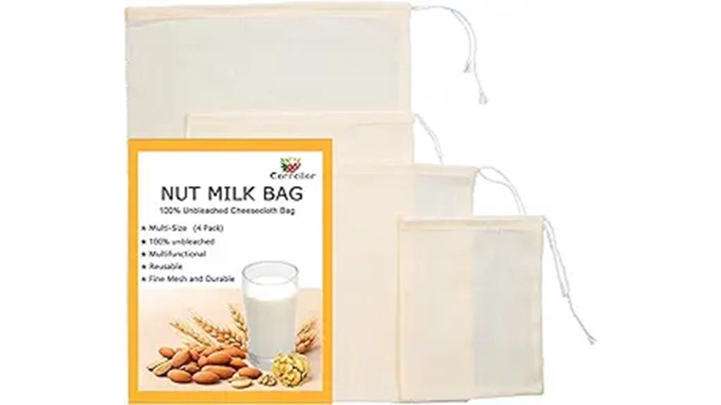 four nut milk bag sets