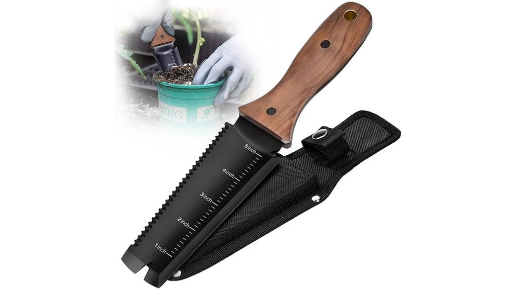 garden knife with sheath