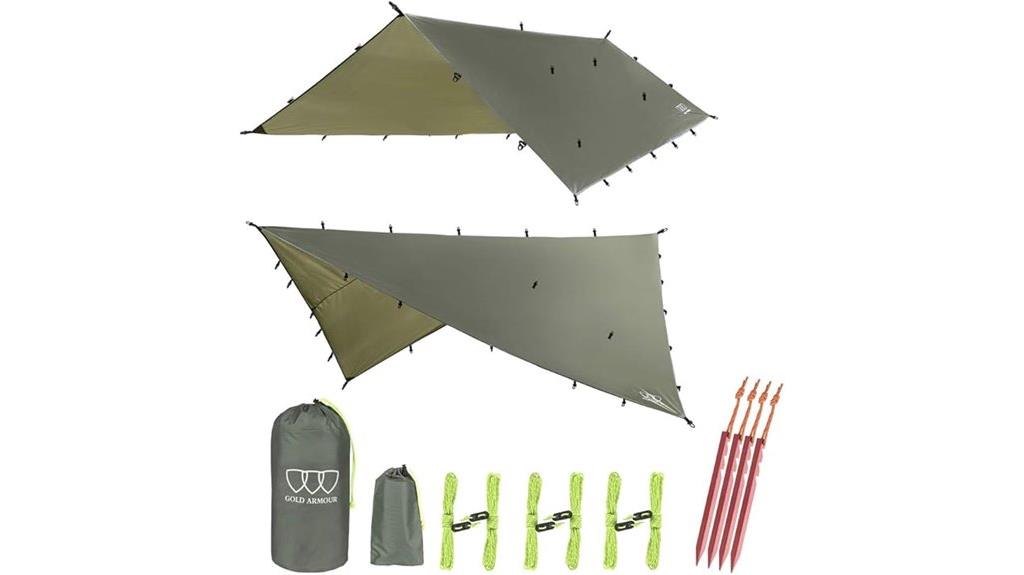 gold waterproof hammock shelter