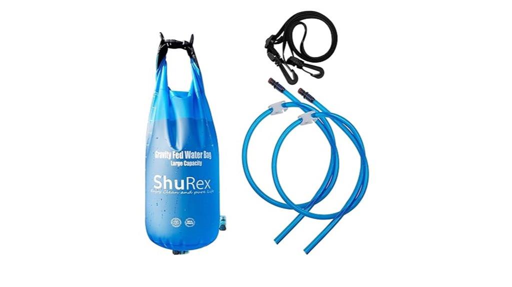 gravity water bag with outlets