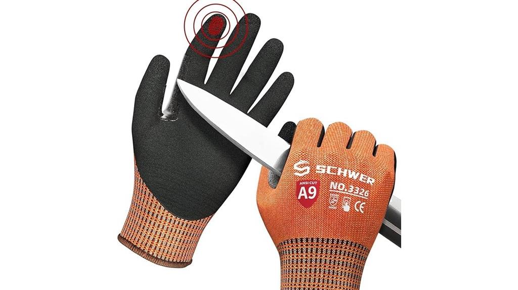heavy duty orange gloves