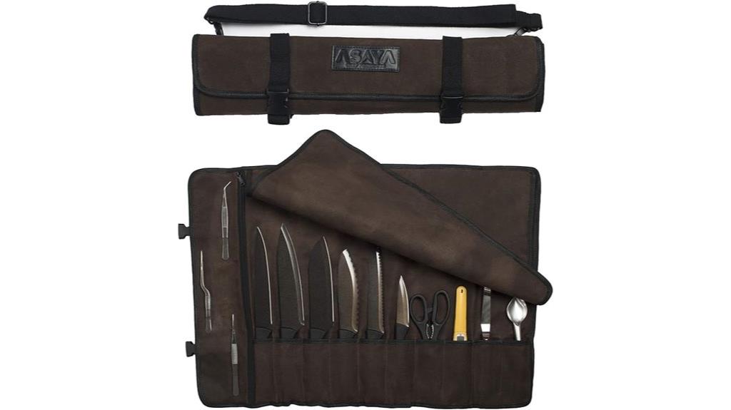 knife roll with ten slots