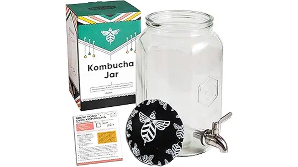 kombucha jar with valve