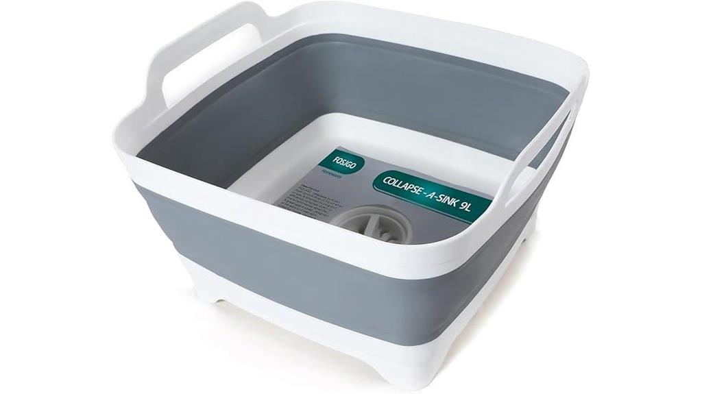 large collapsible dish basin